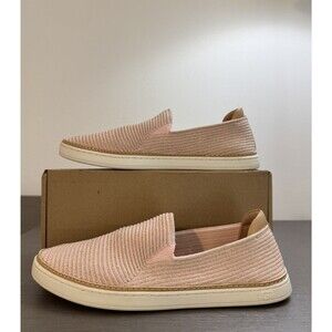 Ugg womens Sz8.5 sneaker Slip on Sammy Alameda Metallic Pink Flats Shoes Stretch